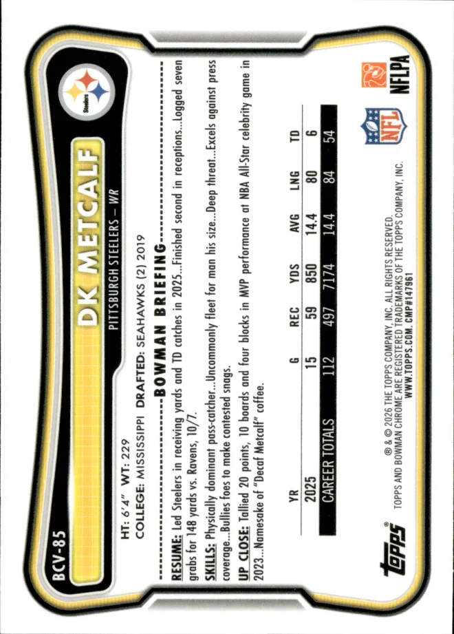 DK Metcalf card back