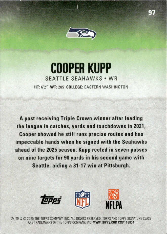 Cooper Kupp card back