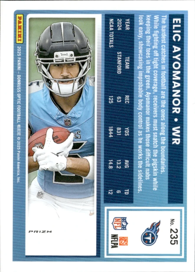 Elic Ayomanor card back