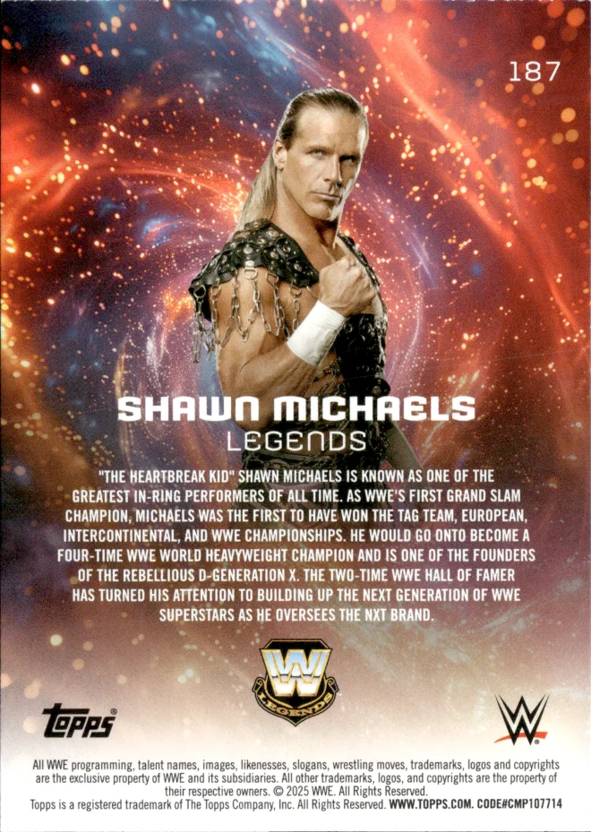 Shawn Michaels card back