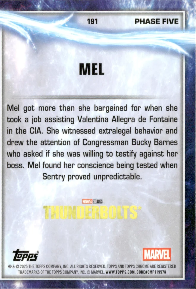 Mel card back