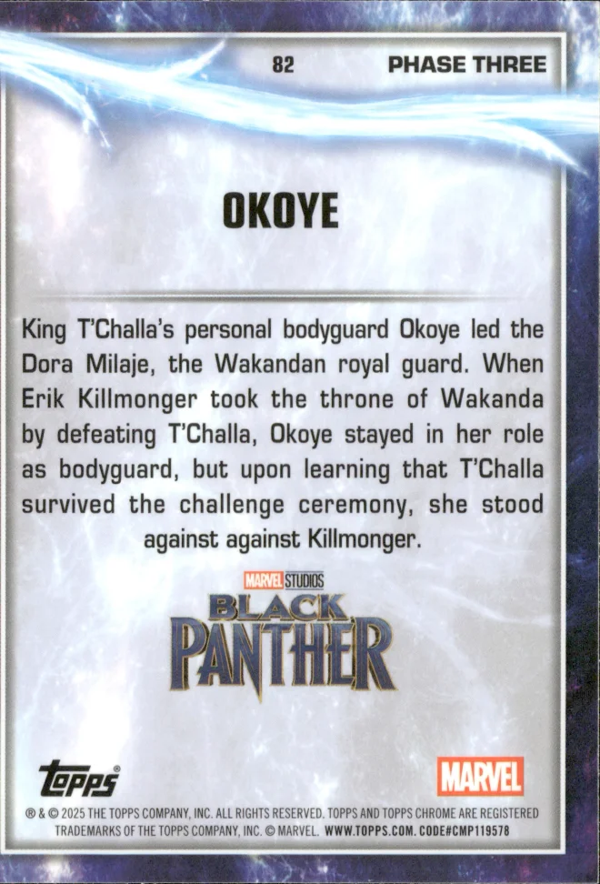 Okoye card back