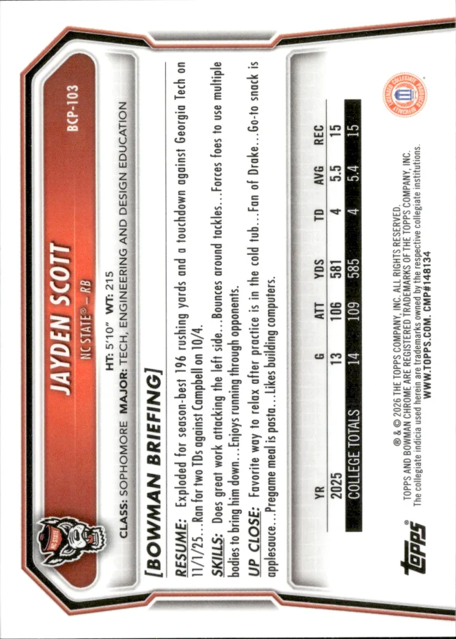 Jayden Scott card back