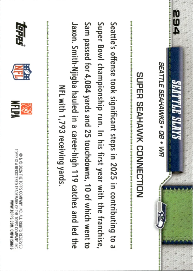 Seattle Slays card back