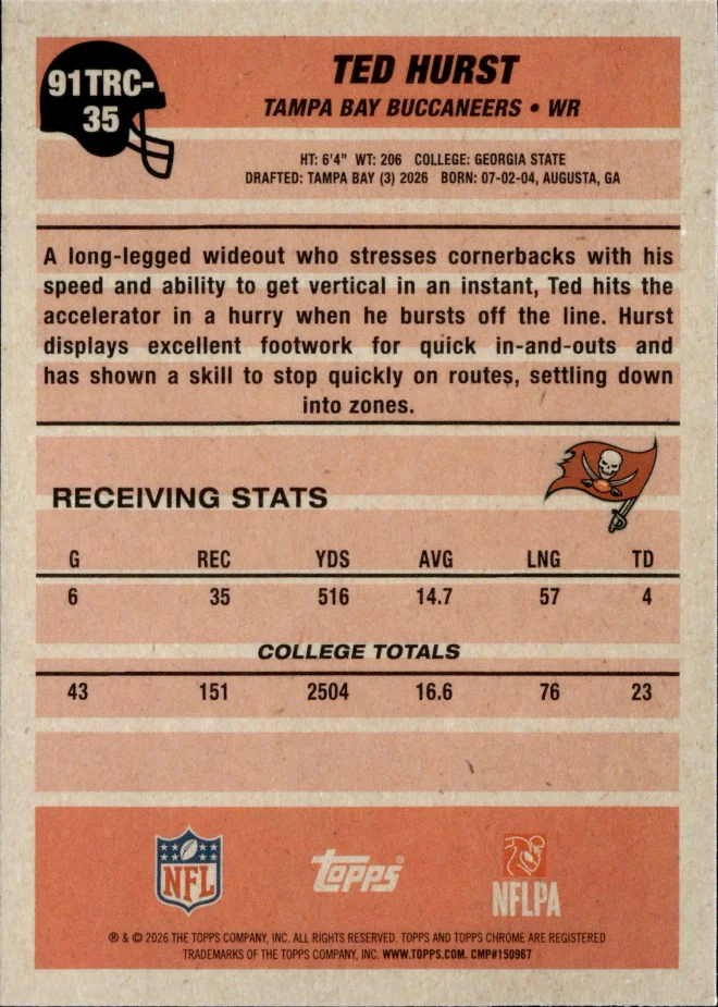 Ted Hurst card back