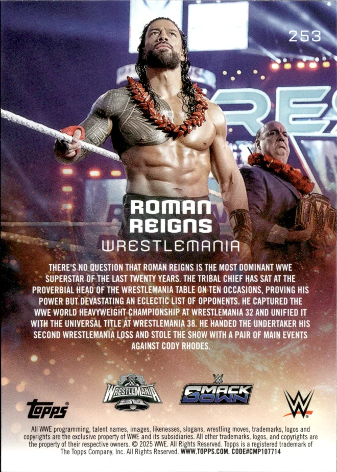 Roman Reigns card back