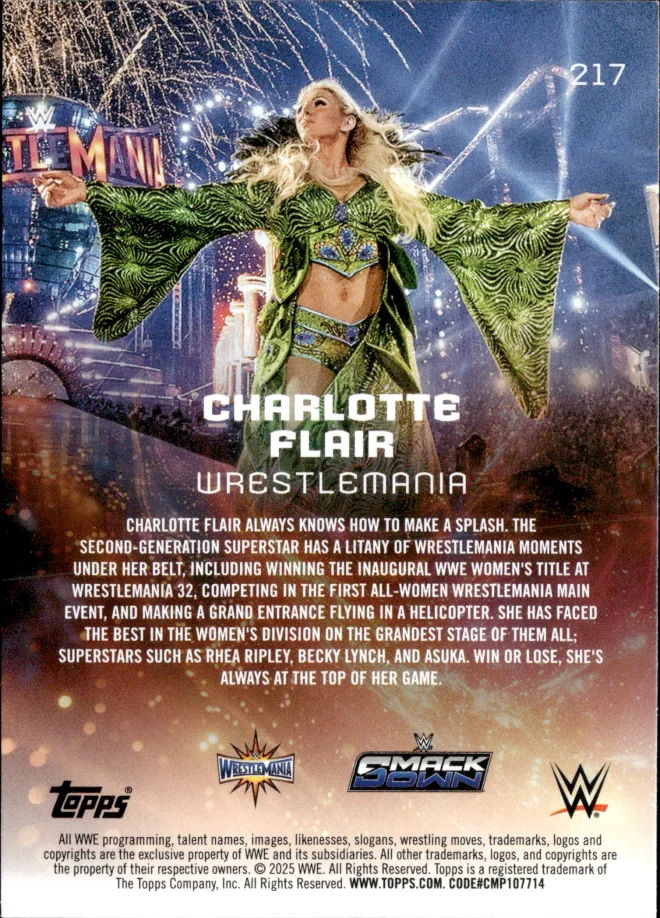Charlotte Flair card back