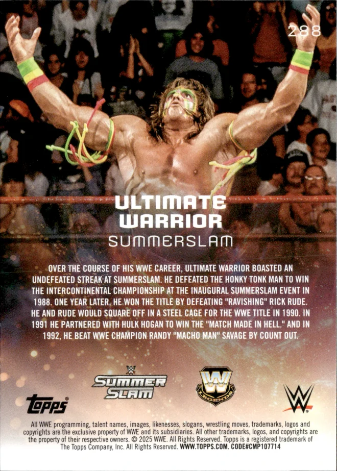 Ultimate Warrior card back