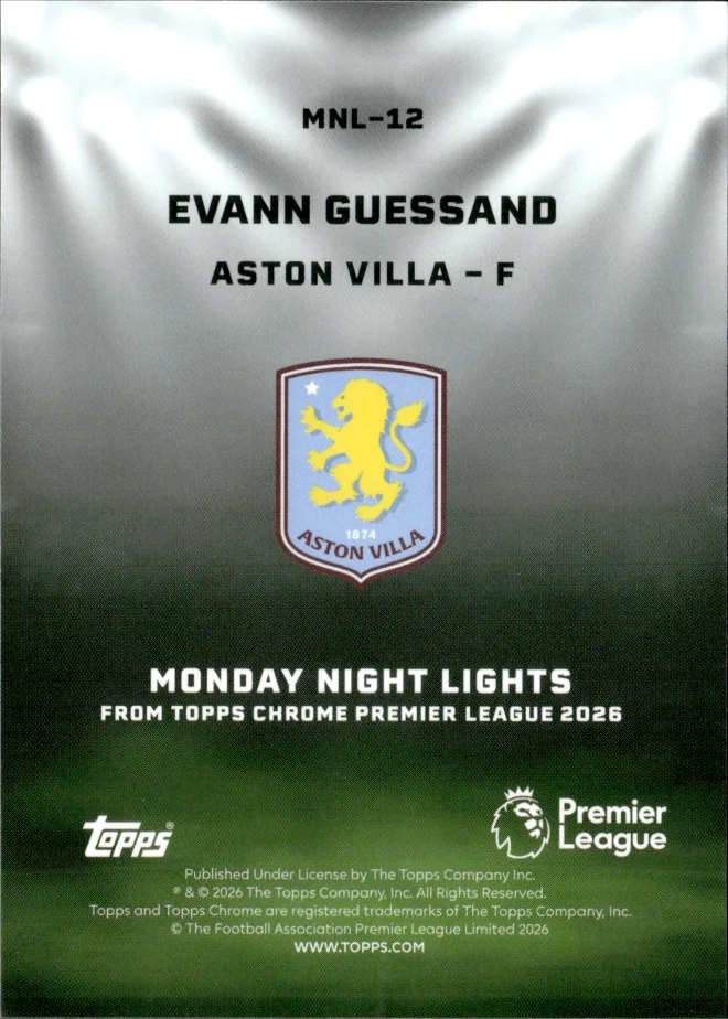 Evann Guessand card back