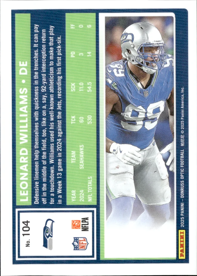 Leonard Williams card back
