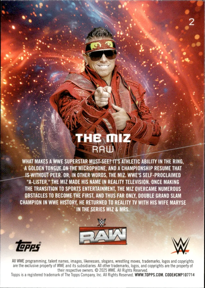 The Miz card back