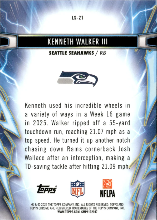 Kenneth Walker III card back