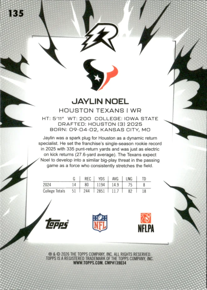 Jaylin Noel card back