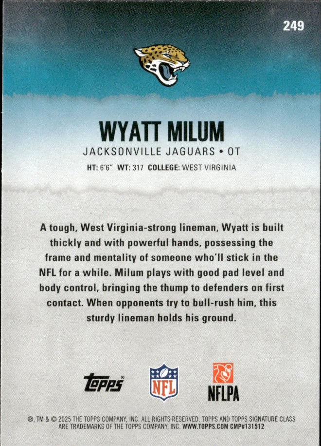 Wyatt Milum card back