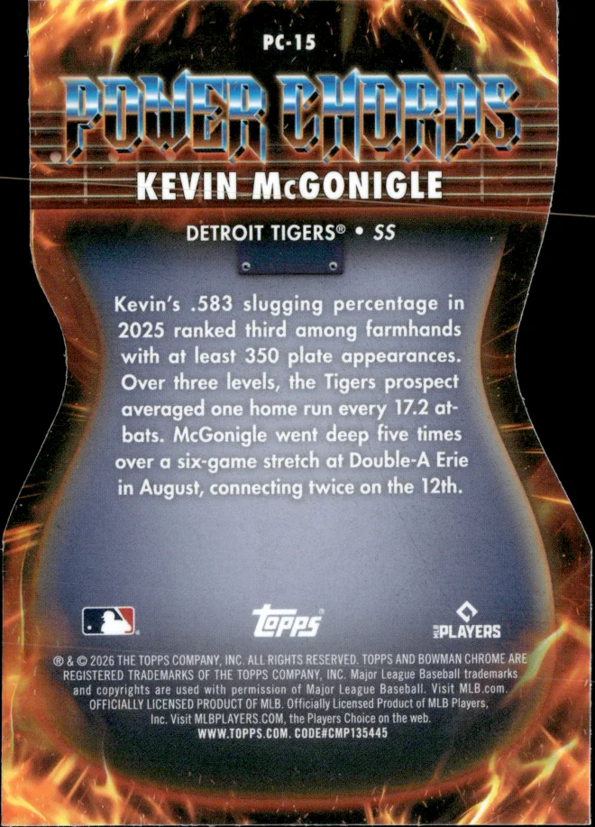 Kevin McGonigle card back