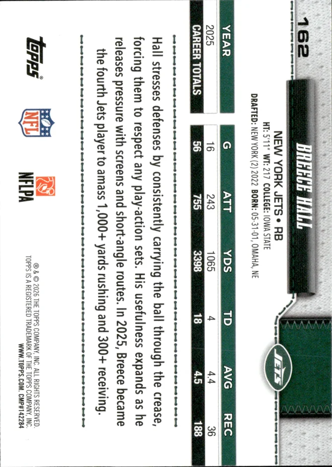 Breece Hall card back