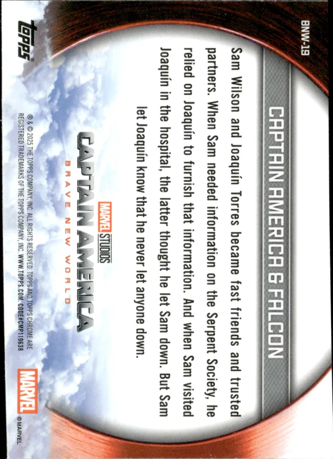 Captain America & Falcon card back
