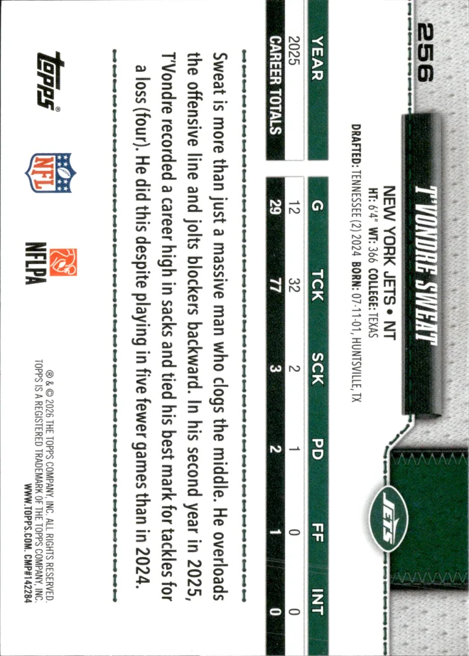 T'Vondre Sweat card back