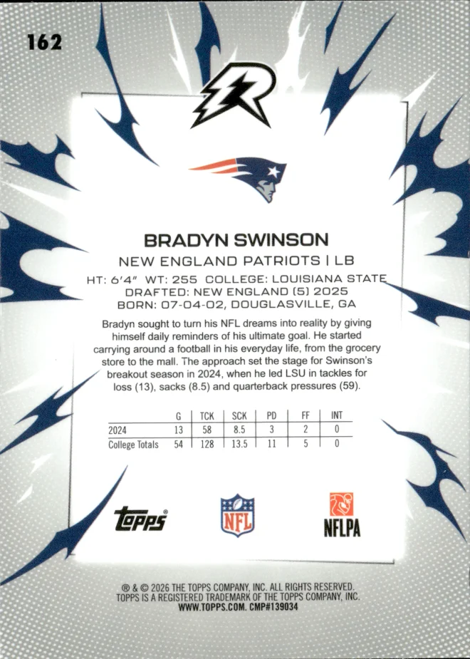 Bradyn Swinson card back