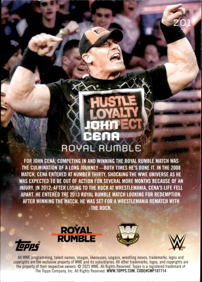 John Cena card back