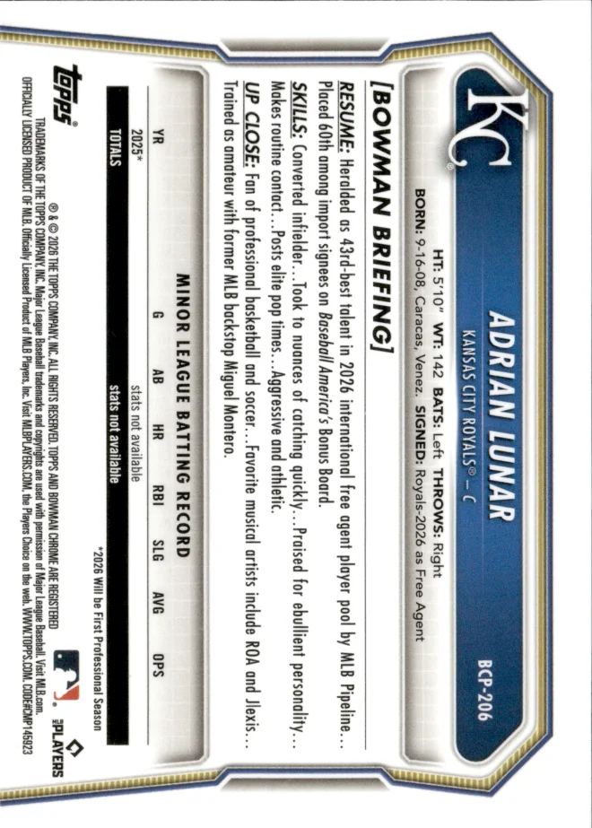 Adrian Lunar card back