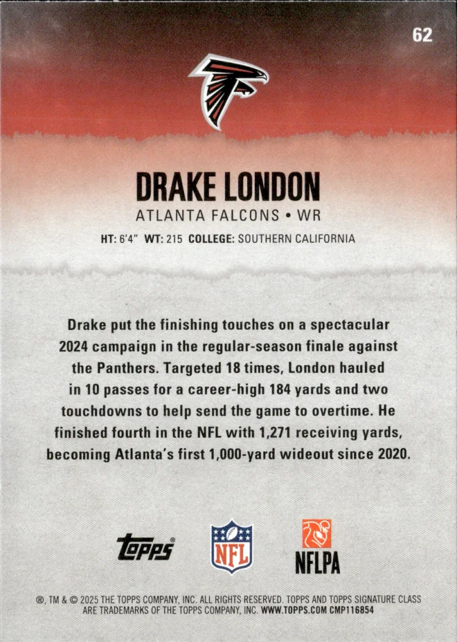 Drake London card back