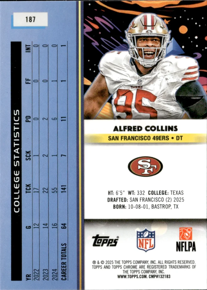 Alfred Collins card back