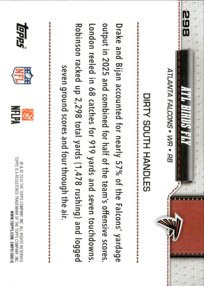 Drake London / Bijan Robinson card back