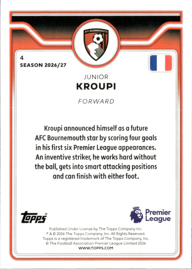 Junior Kroupi card back