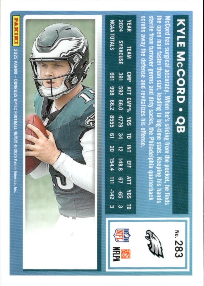 Kyle McCord card back