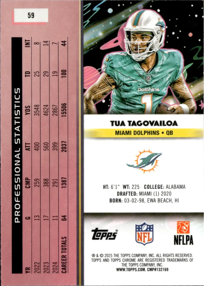 Tua Tagovailoa card back