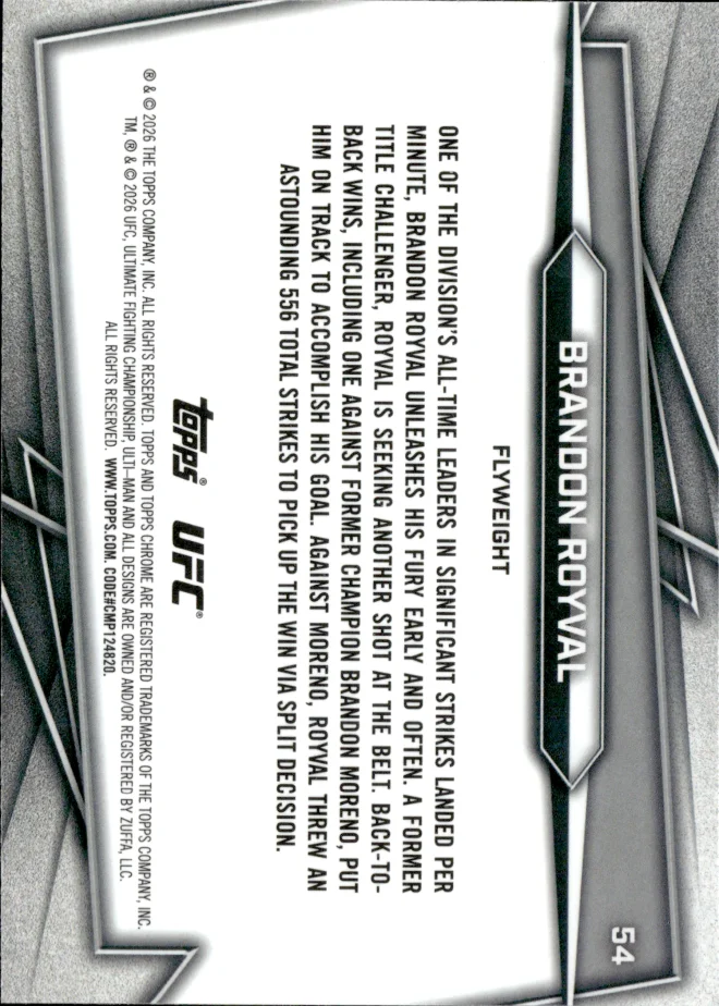 Brandon Royval card back