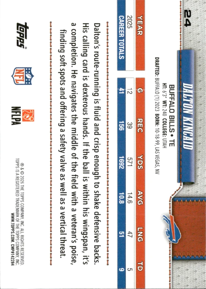 Dalton Kincaid card back