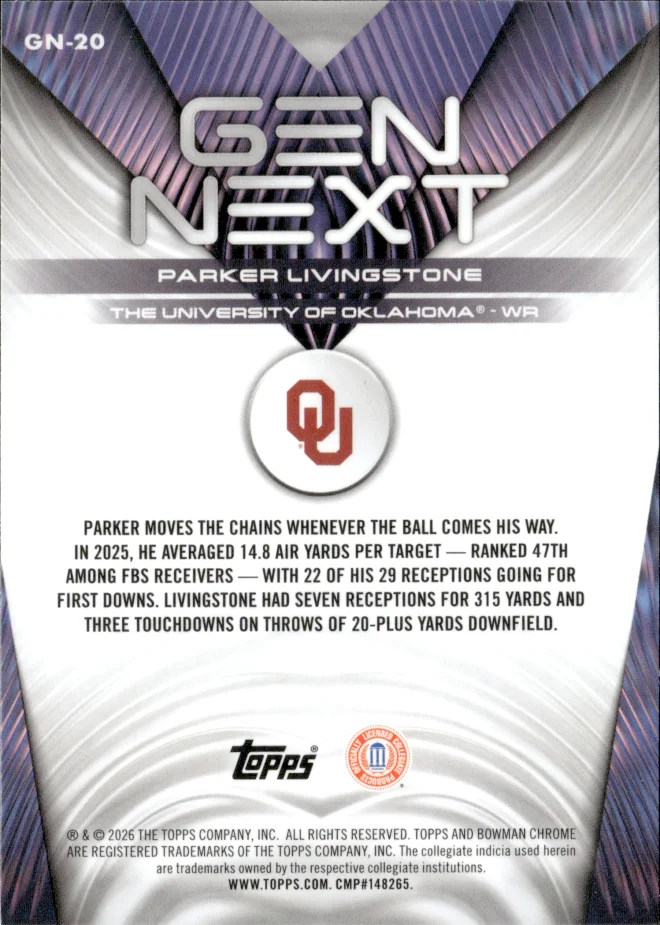 Parker Livingstone card back