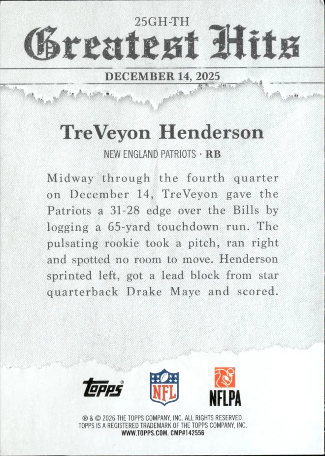 TreVeyon Henderson card back