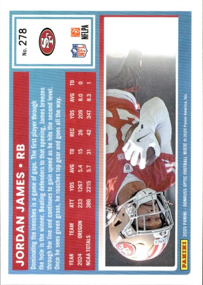 Jordan James card back