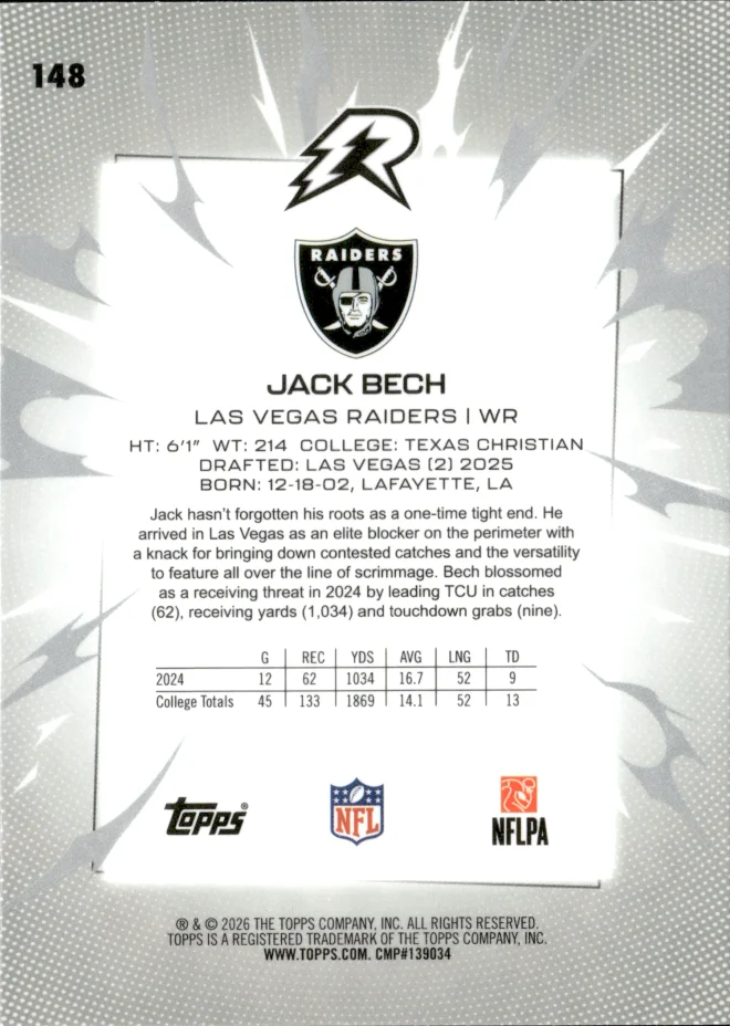Jack Bech card back