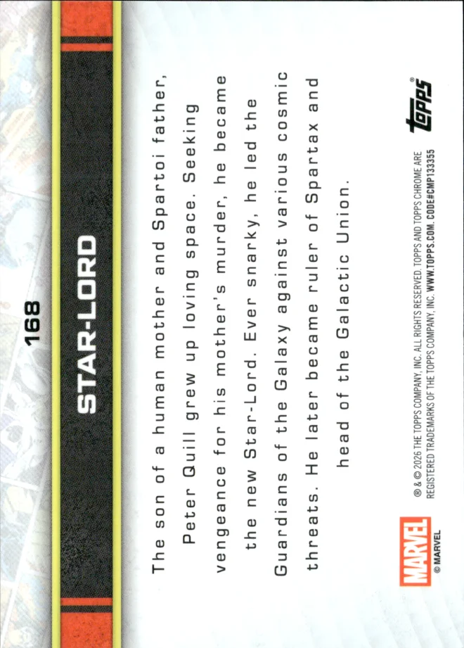 Star-Lord card back