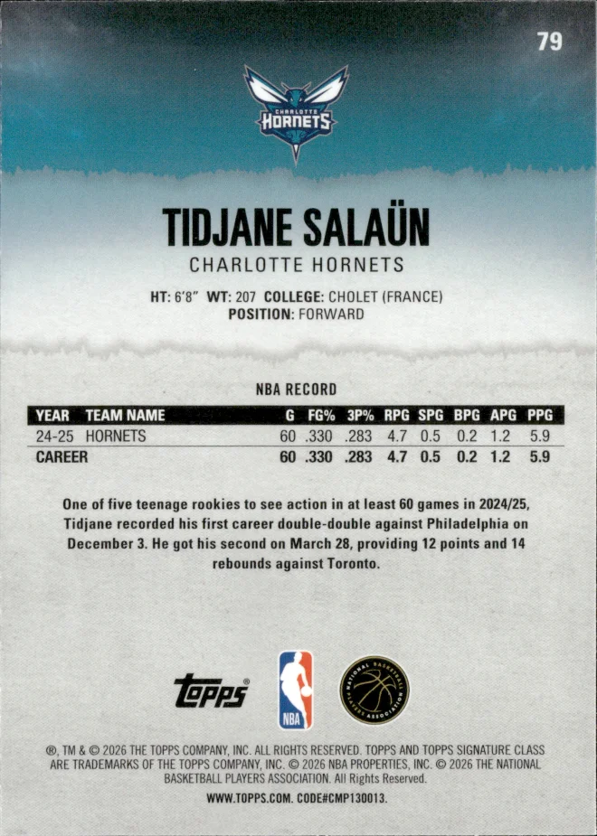 Tidjane Salaün card back