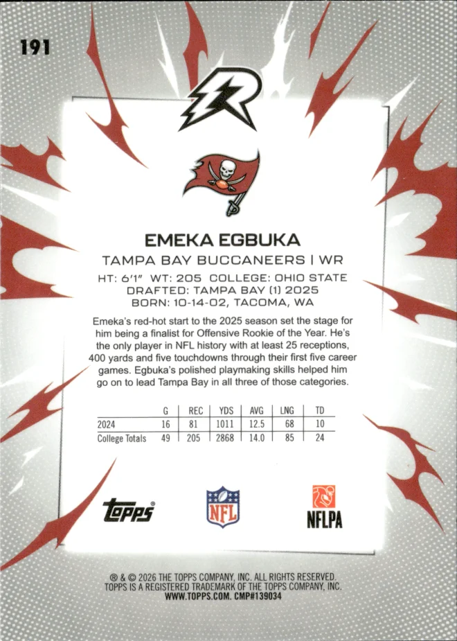 Emeka Egbuka card back