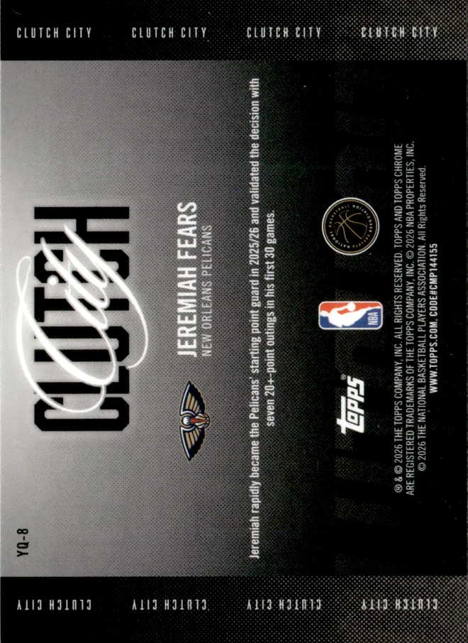 Jeremiah Fears card back