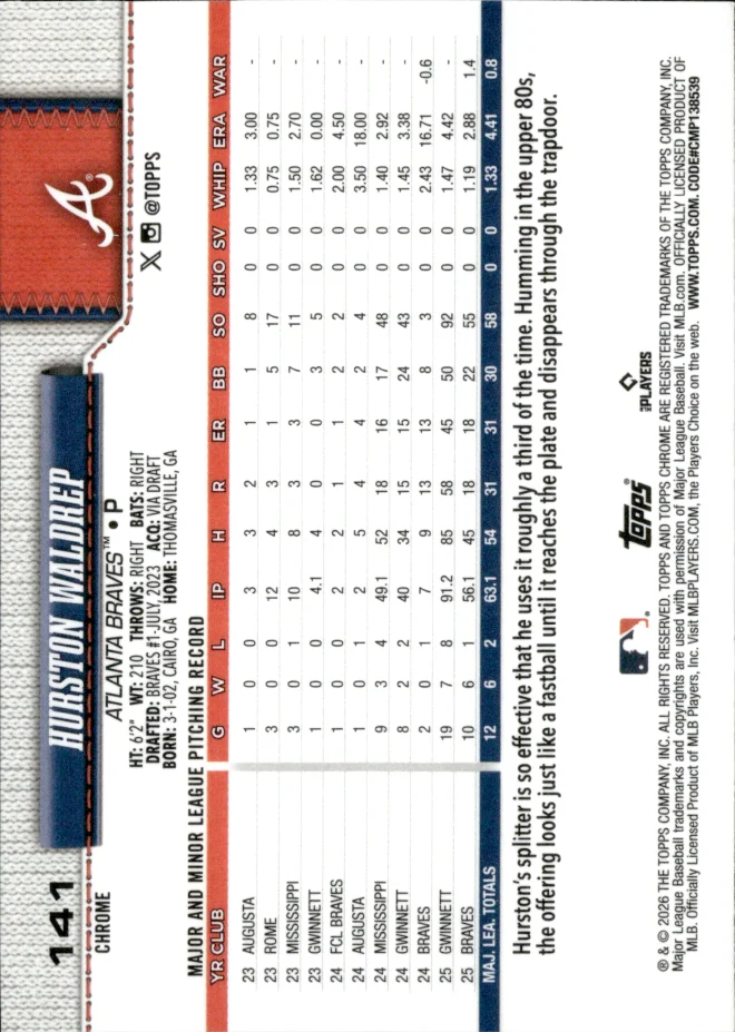 Hurston Waldrep card back