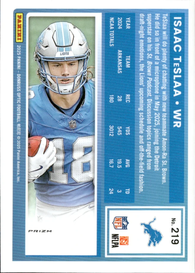 Isaac TeSlaa card back
