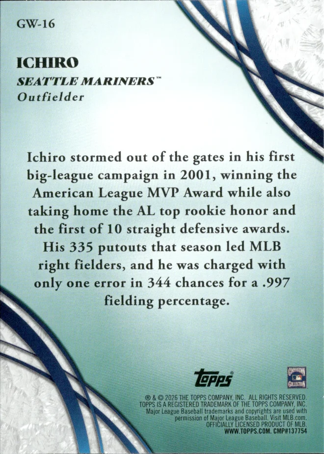 Ichiro card back