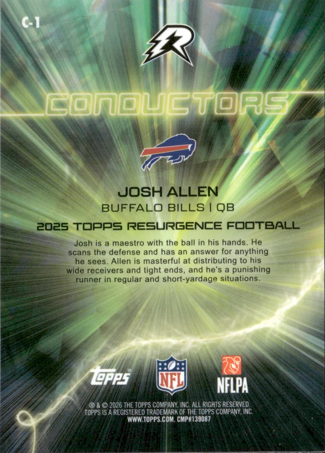 Josh Allen card back