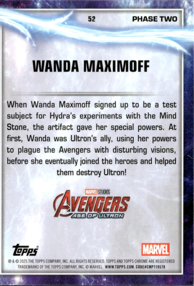 Wanda Maximoff card back