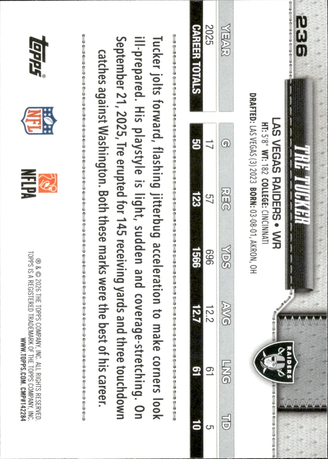 Tre Tucker card back