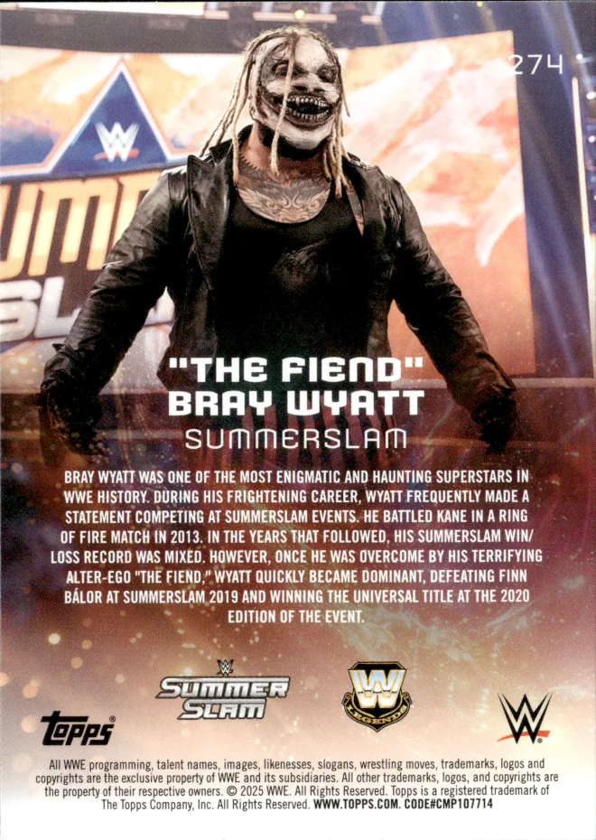 "The Fiend" Bray Wyatt card back