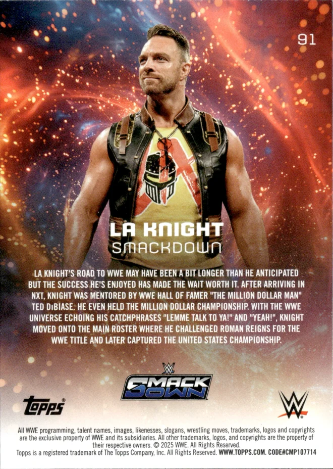 LA Knight card back