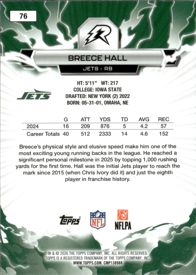 Breece Hall card back